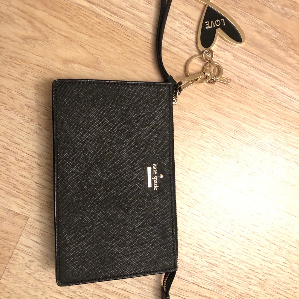 NEW Kate Spade Black Zip Mini Clutch